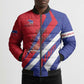 Personalised Haiti 1804 Bomber Puffer Jacket Coat Of Arms Simple Style
