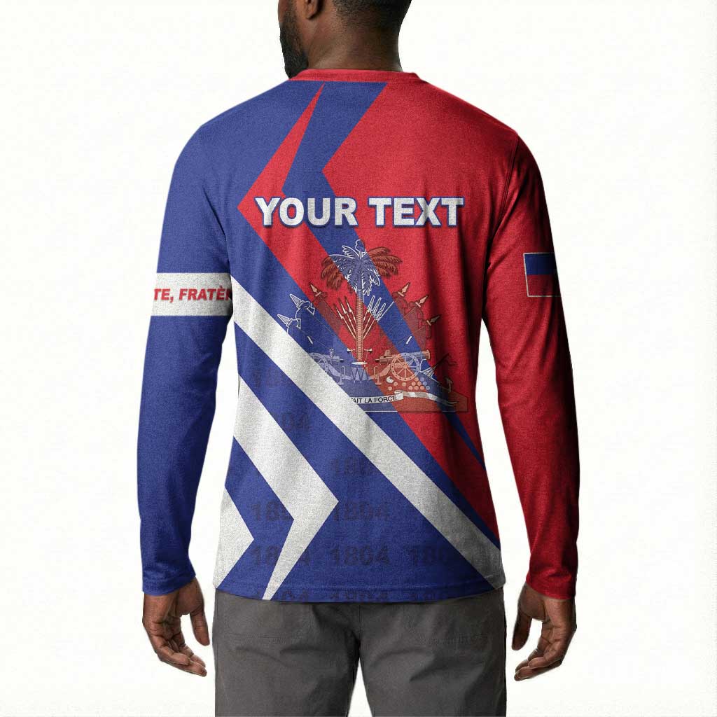 Personalised Haiti 1804 Button Sweatshirt Coat Of Arms Simple Style