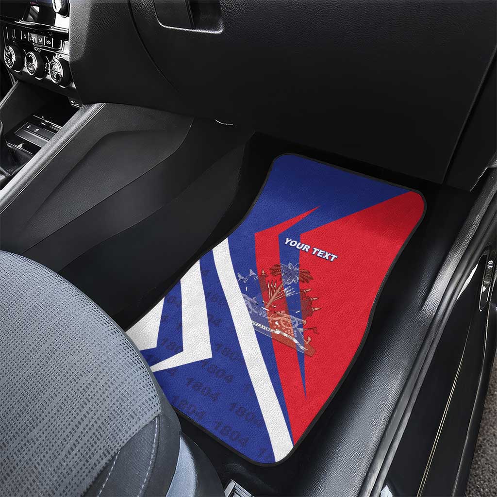 Personalised Haiti 1804 Car Mats Coat Of Arms Simple Style - African Pride