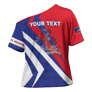 Personalised Haiti 1804 Cross Shoulder Shirt Coat Of Arms Simple Style
