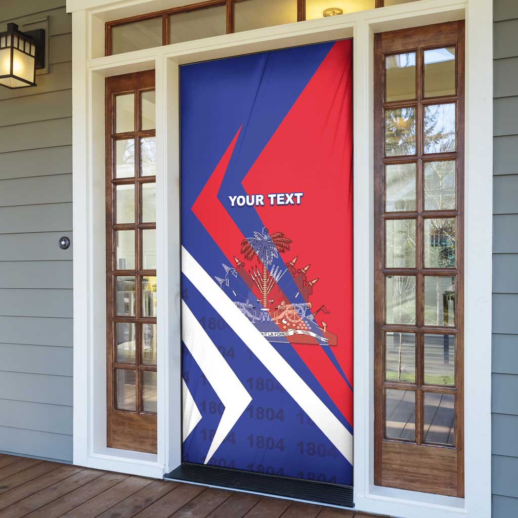 Personalised Haiti 1804 Door Cover Coat Of Arms Simple Style