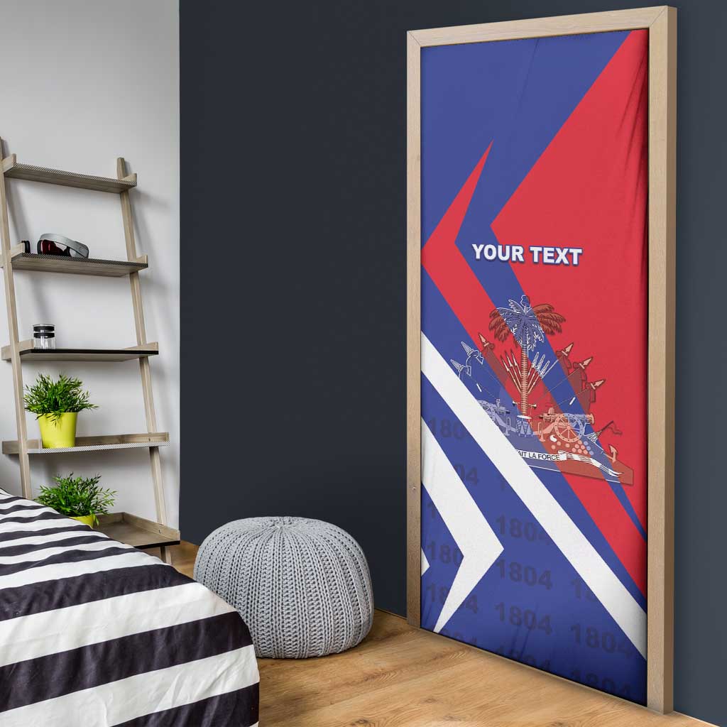 Personalised Haiti 1804 Door Cover Coat Of Arms Simple Style
