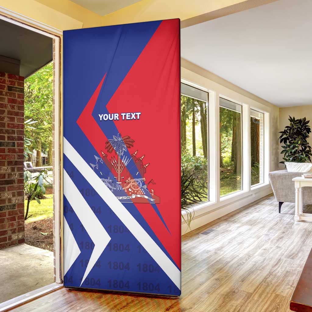 Personalised Haiti 1804 Door Cover Coat Of Arms Simple Style