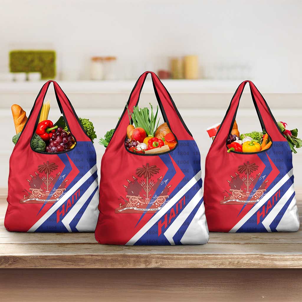 Haiti 1804 Grocery Bag Coat Of Arms Simple Style - African Pride