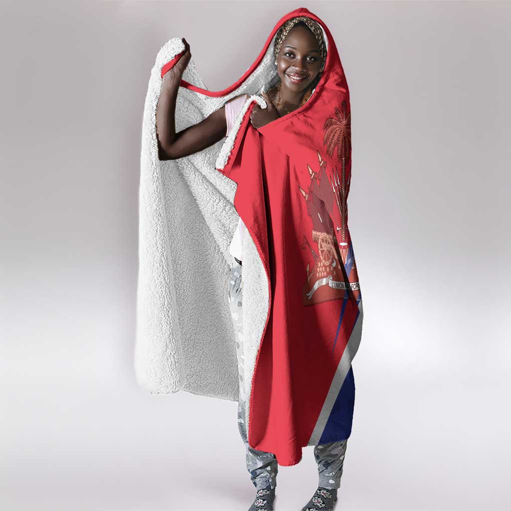 Haiti 1804 Hooded Blanket Coat Of Arms Simple Style - African Pride