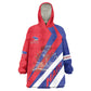 Personalised Haiti 1804 Kid Wearable Blanket Hoodie Coat Of Arms Simple Style - African Pride