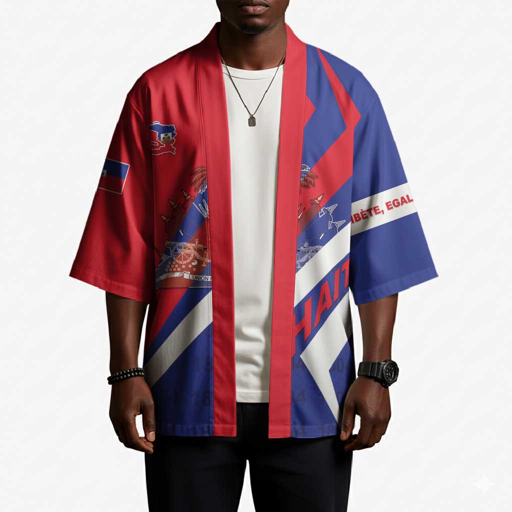 Personalised Haiti 1804 Kimono Coat Of Arms Simple Style