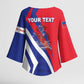 Personalised Haiti 1804 Kimono Sleeve Blouse Coat Of Arms Simple Style