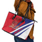 Haiti 1804 Leather Tote Bag Coat Of Arms Simple Style - African Pride