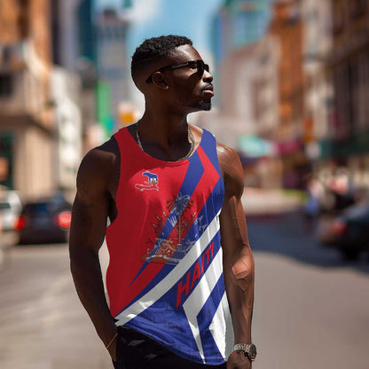 Personalised Haiti 1804 Men Tank Top Coat Of Arms Simple Style - African Pride