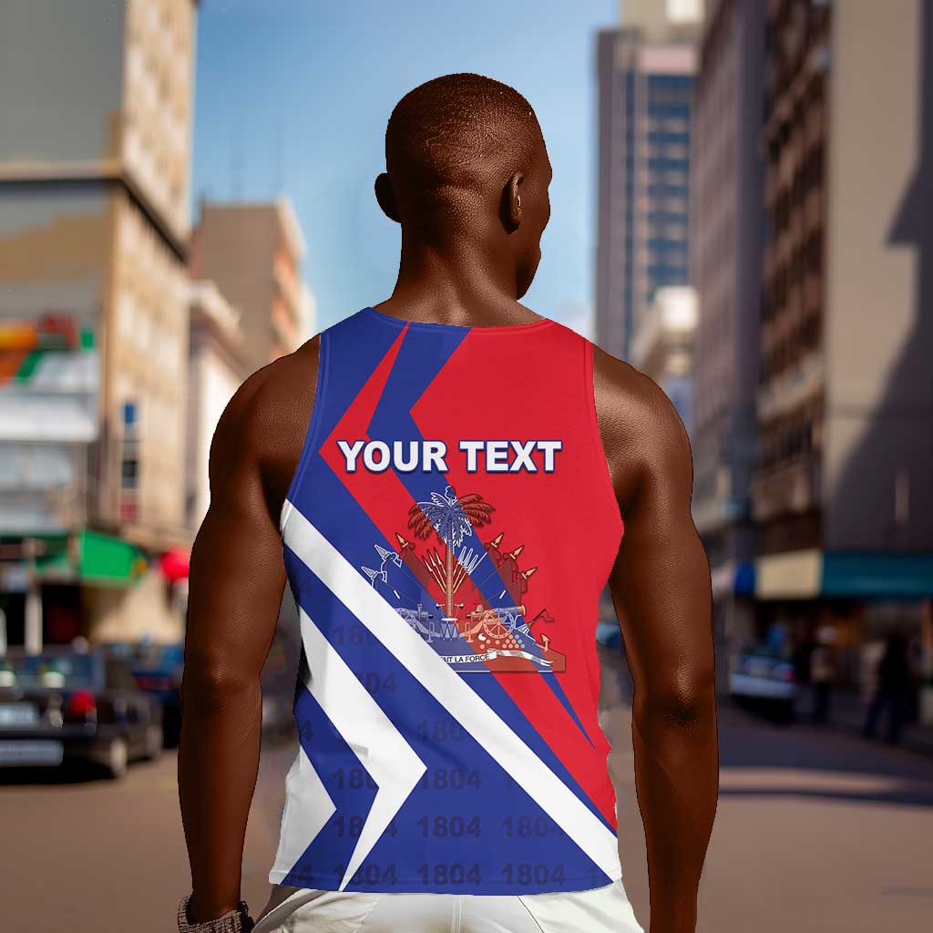 Personalised Haiti 1804 Men Tank Top Coat Of Arms Simple Style - African Pride