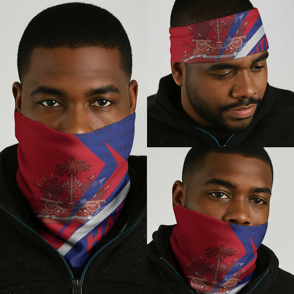 Haiti 1804 Neck Gaiter Coat Of Arms Simple Style - African Pride