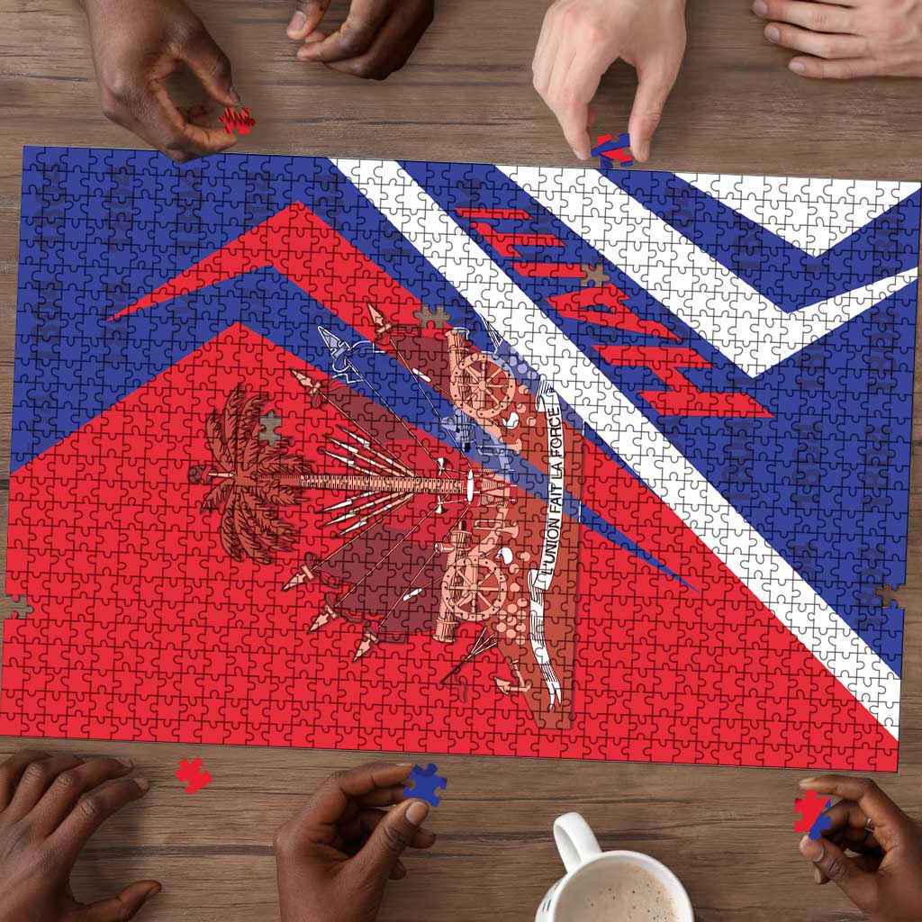 Haiti 1804 Puzzle Coat Of Arms Simple Style