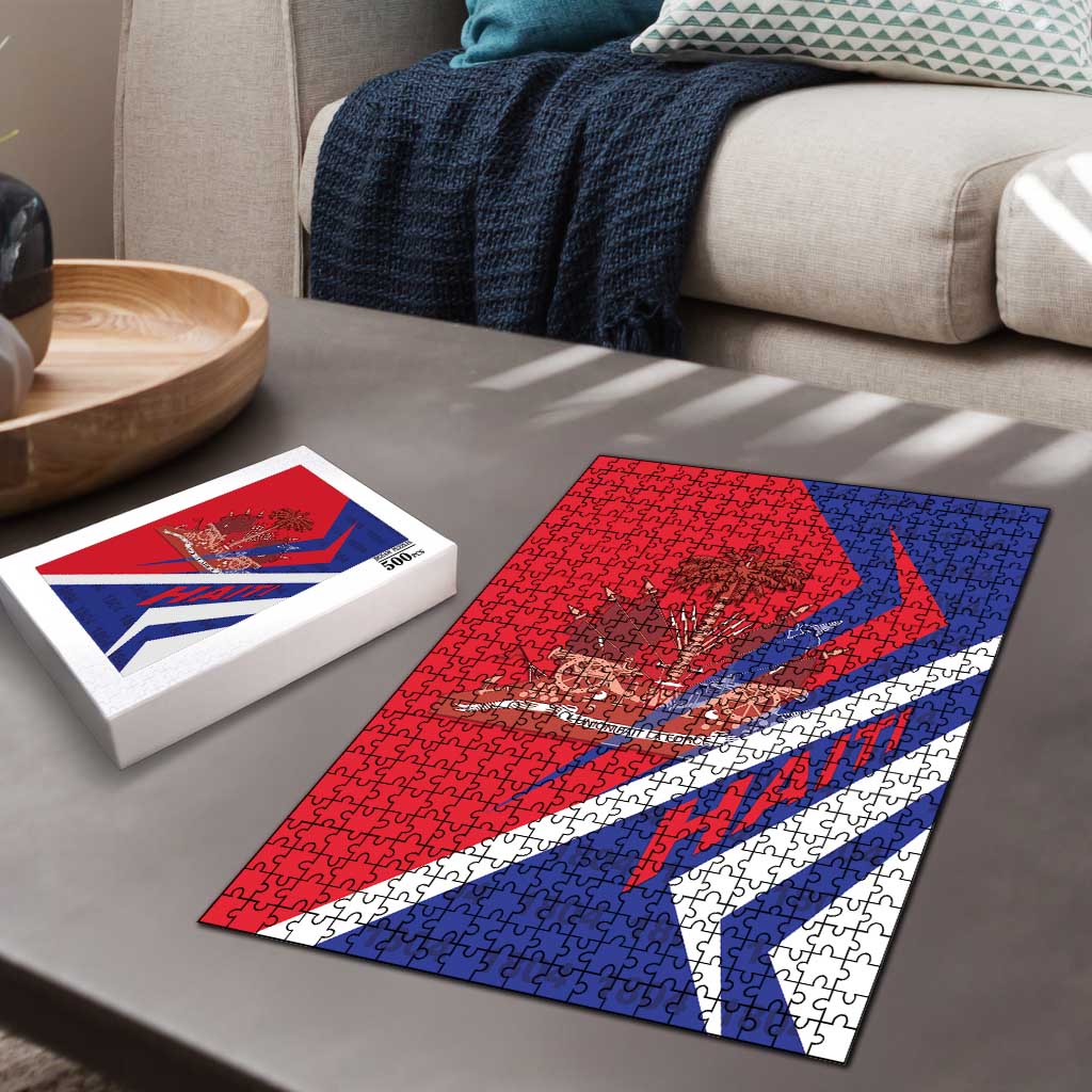 Haiti 1804 Puzzle Coat Of Arms Simple Style