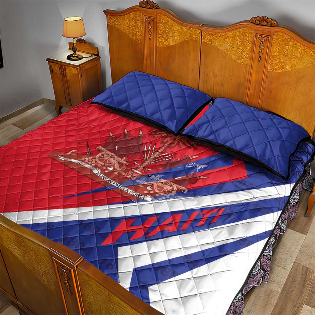 Haiti 1804 Quilt Bed Set Coat Of Arms Simple Style - African Pride