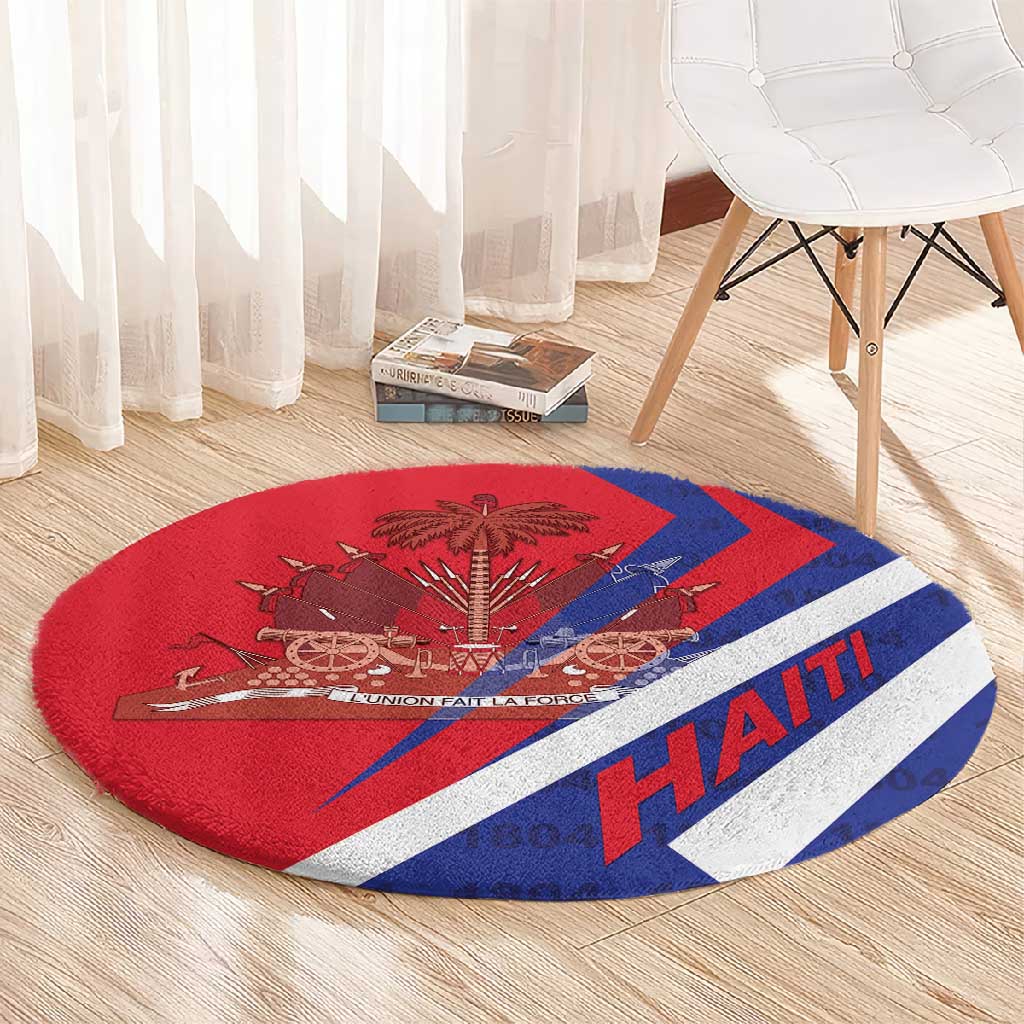 Haiti 1804 Round Carpet Coat Of Arms Simple Style - African Pride