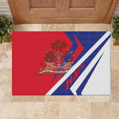 Haiti 1804 Rubber Doormat Coat Of Arms Simple Style - African Pride
