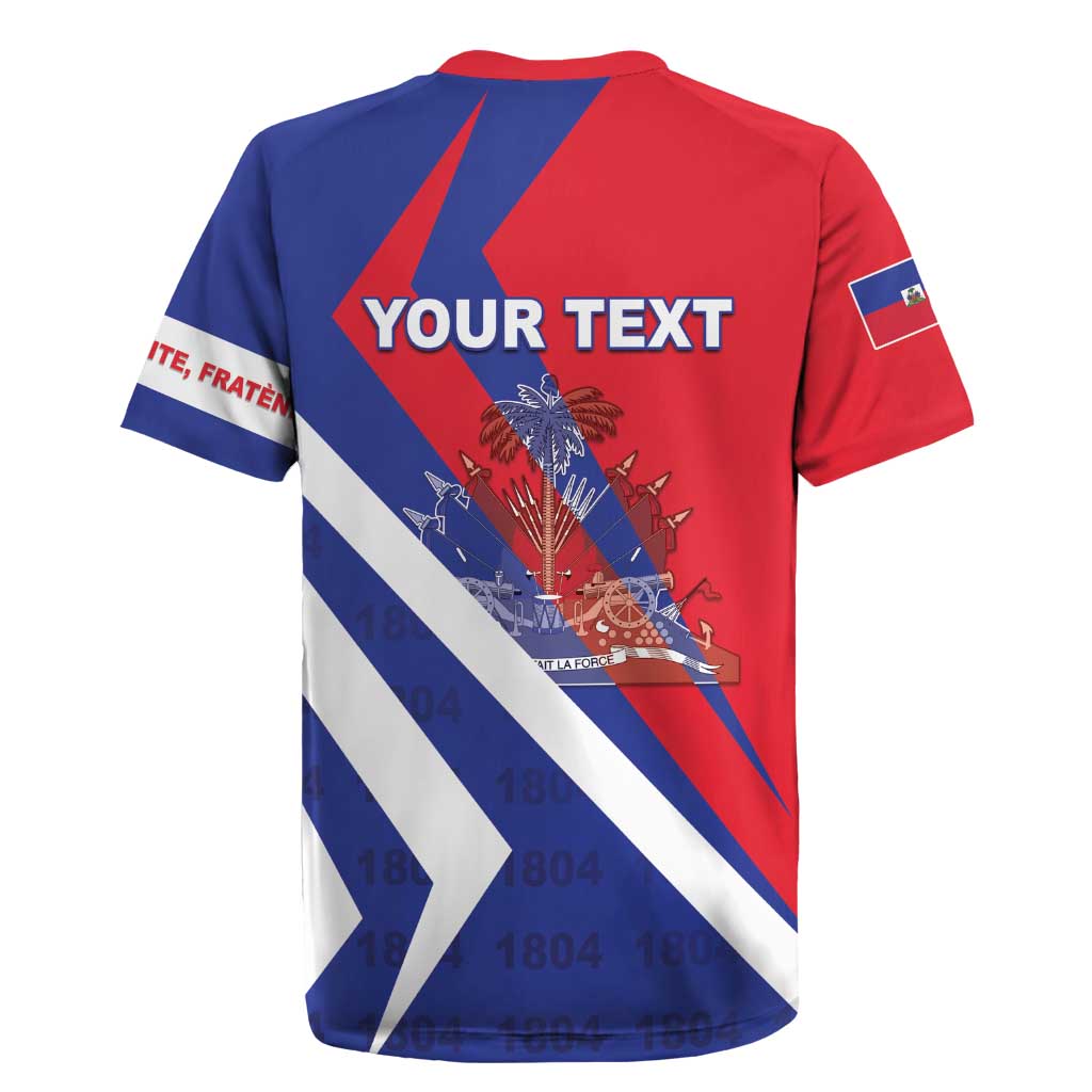 Personalised Haiti 1804 Rugby Jersey Coat Of Arms Simple Style - African Pride