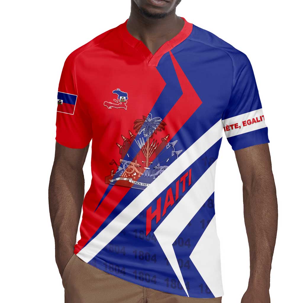 Personalised Haiti 1804 Rugby Jersey Coat Of Arms Simple Style - African Pride