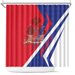 Haiti 1804 Shower Curtain Coat Of Arms Simple Style - African Pride
