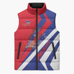 Personalised Haiti 1804 Sleeveless Puffer Jacket Coat Of Arms Simple Style