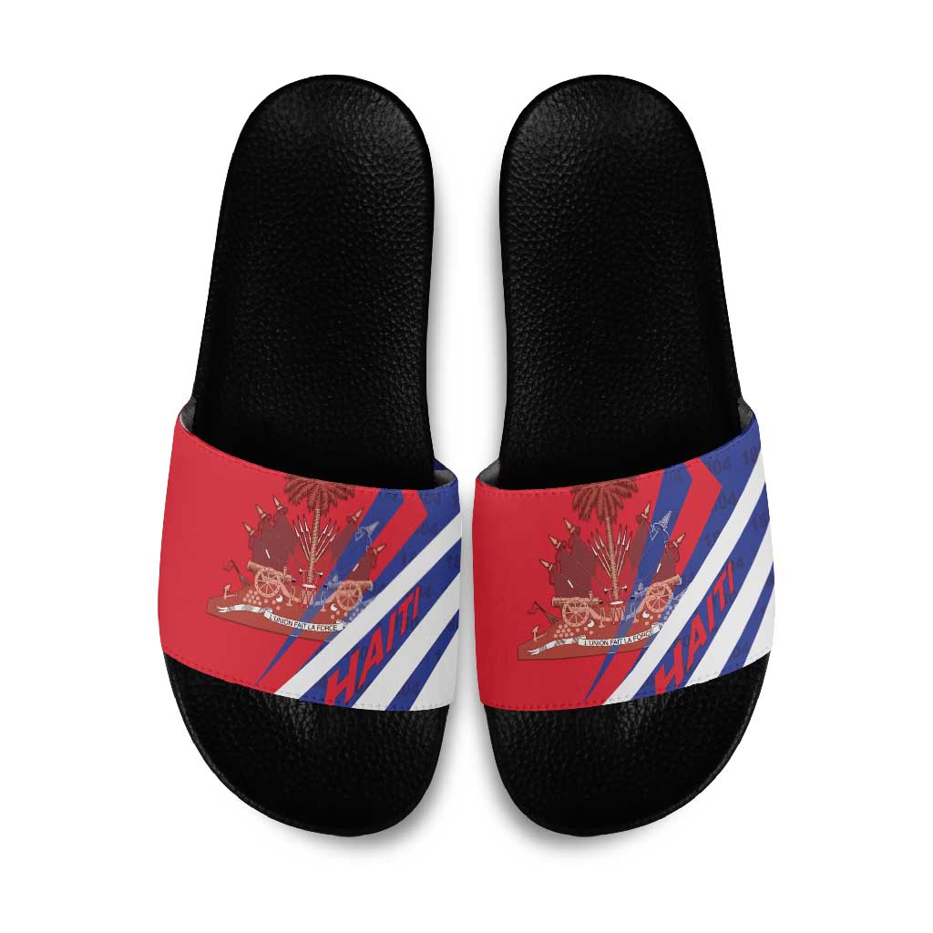 Haiti 1804 Slide Sandals Coat Of Arms Simple Style
