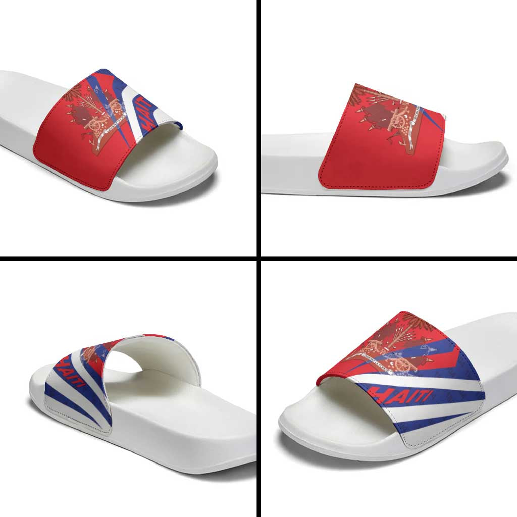 Haiti 1804 Slide Sandals Coat Of Arms Simple Style