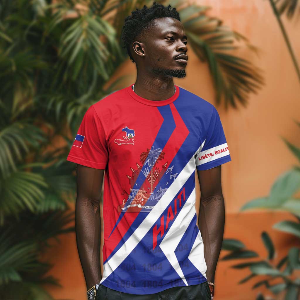 Personalised Haiti 1804 T shirt Coat Of Arms Simple Style - African Pride