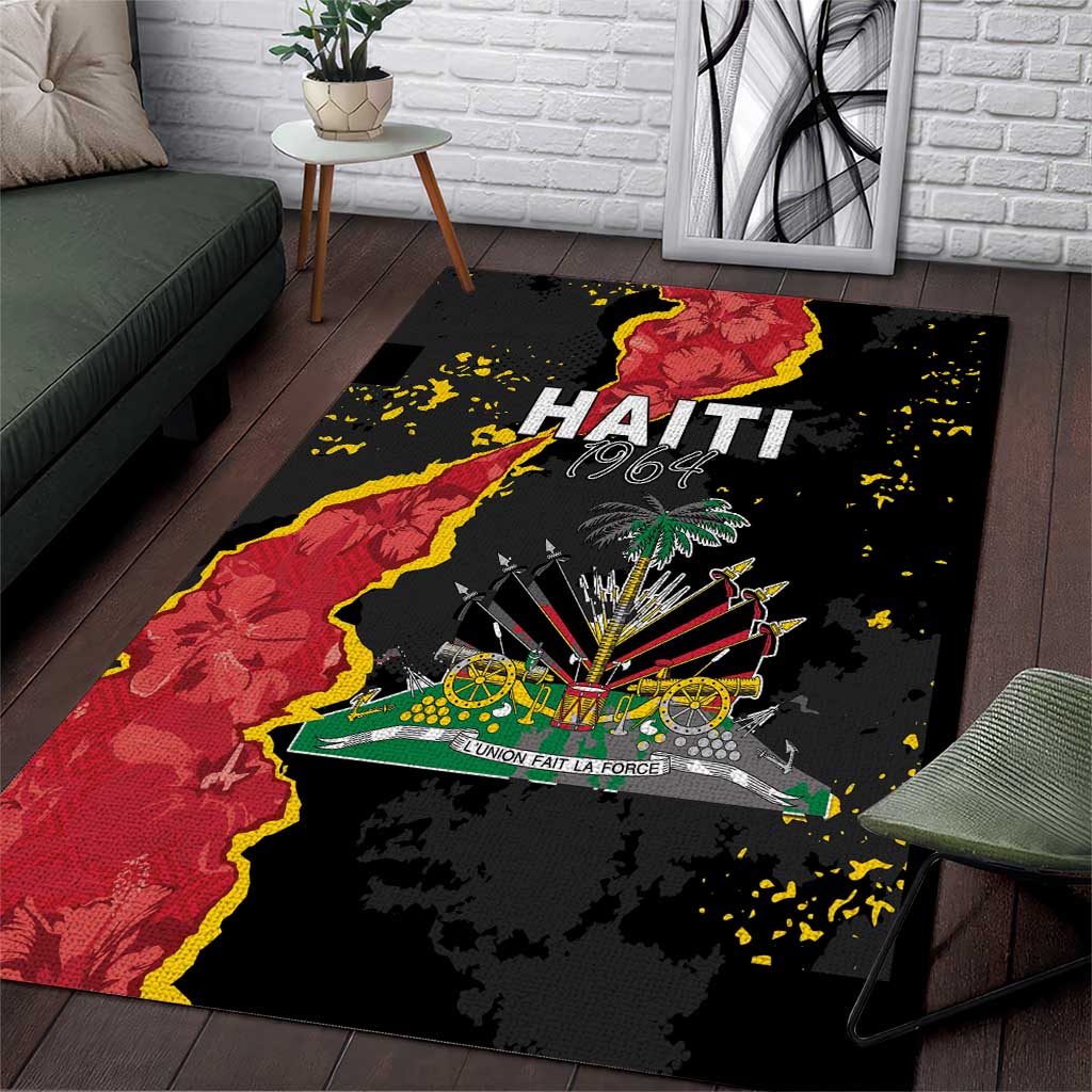 Haiti 1964 Area Rug Coat Of Arms Unique Style - African Pride