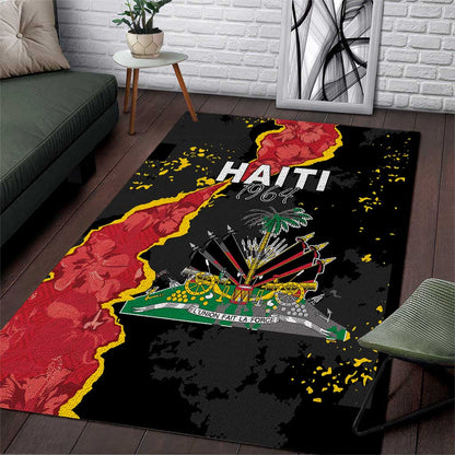 Haiti 1964 Area Rug Coat Of Arms Unique Style - African Pride