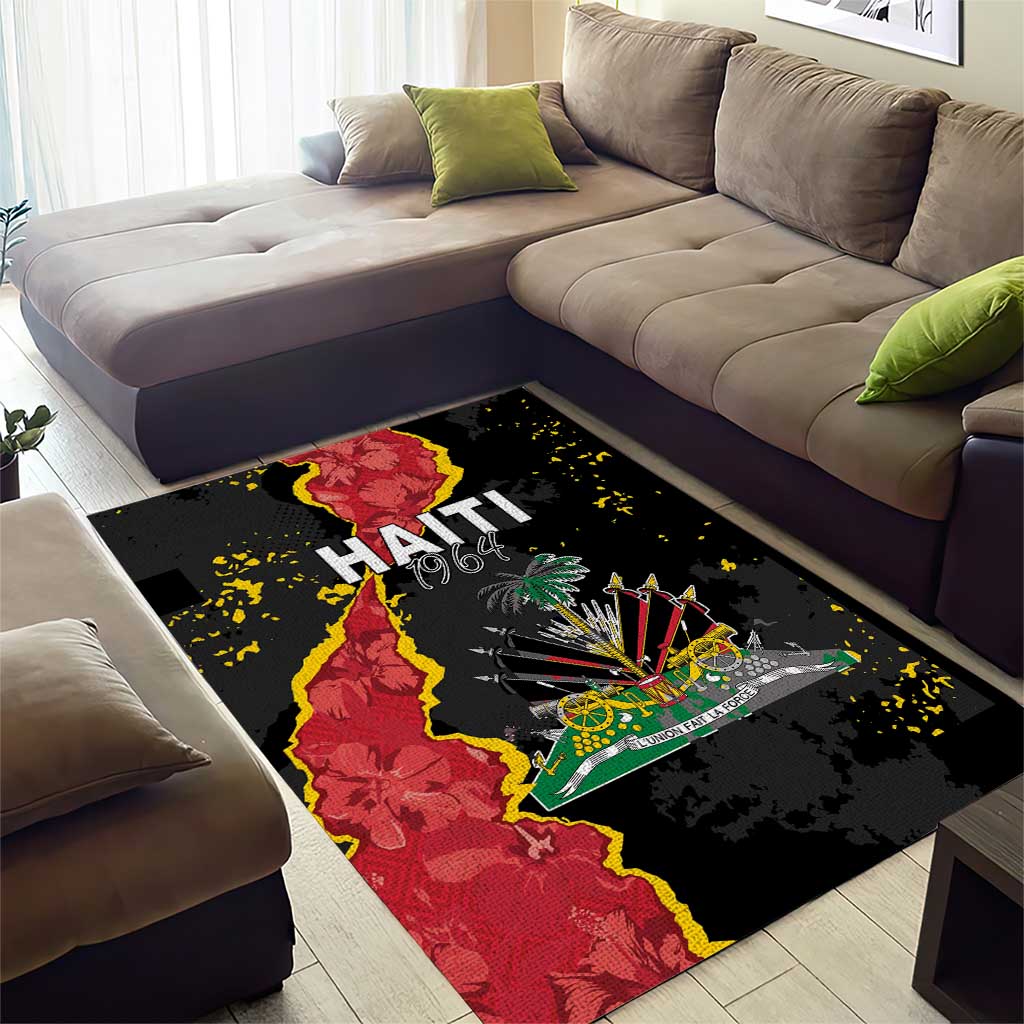 Haiti 1964 Area Rug Coat Of Arms Unique Style - African Pride