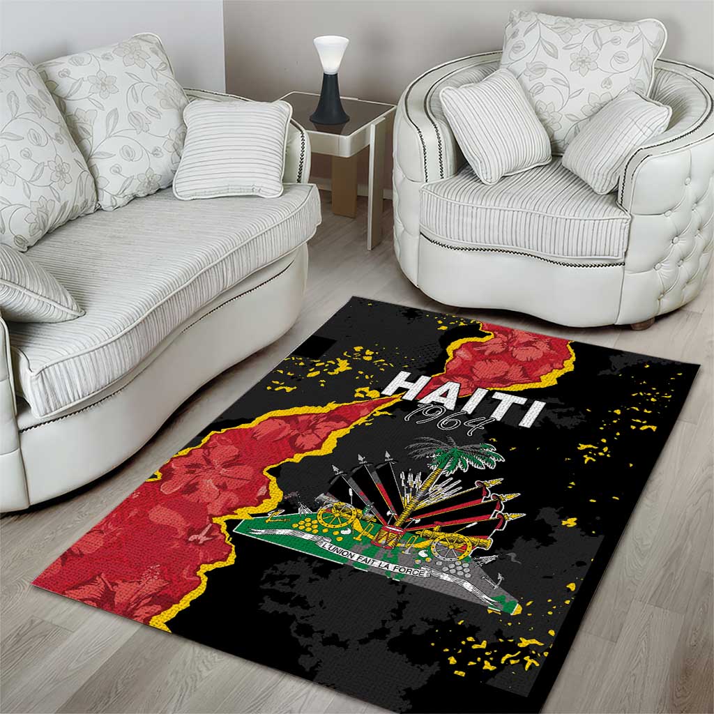 Haiti 1964 Area Rug Coat Of Arms Unique Style - African Pride
