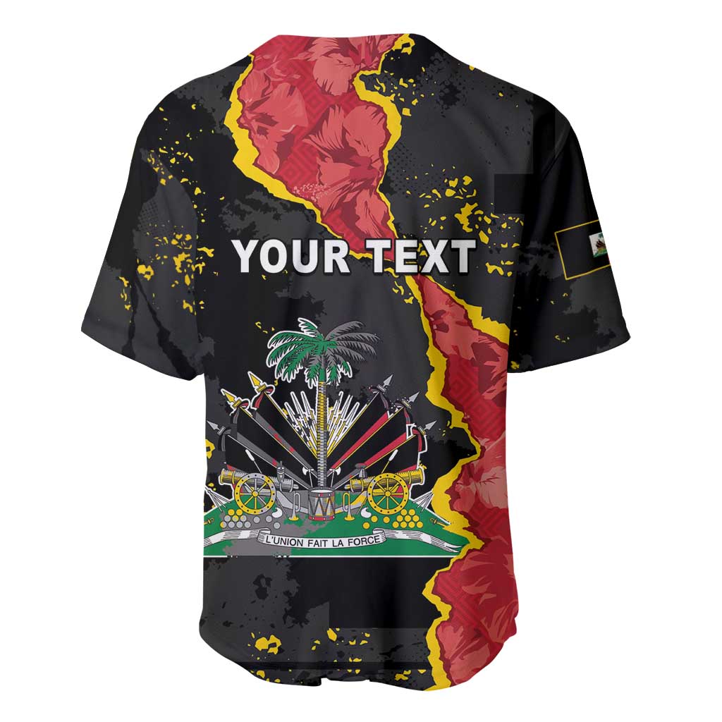 Personalised Haiti 1964 Baseball Jersey Coat Of Arms Unique Style - African Pride