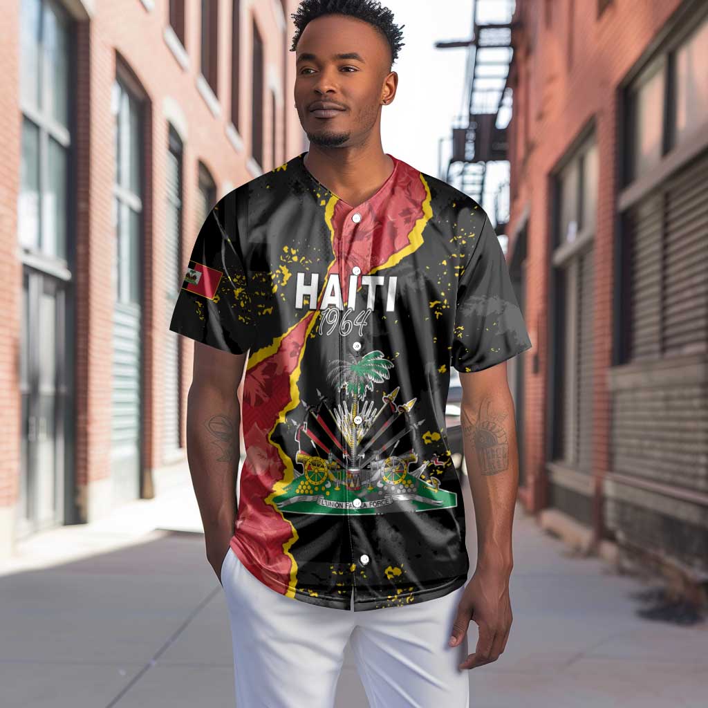 Personalised Haiti 1964 Baseball Jersey Coat Of Arms Unique Style - African Pride
