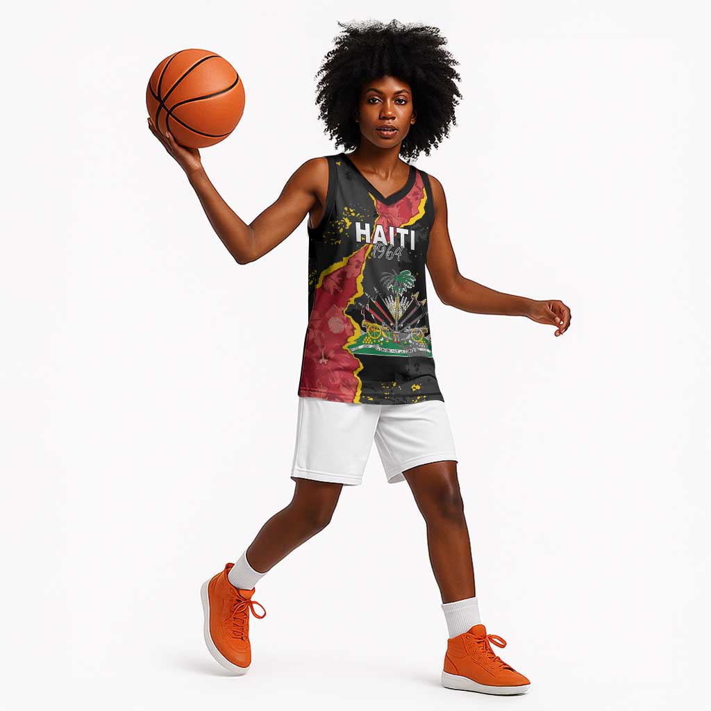 Personalised Haiti 1964 Basketball Jersey Coat Of Arms Unique Style - African Pride