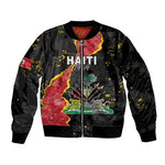 Personalised Haiti 1964 Bomber Jacket Coat Of Arms Unique Style - African Pride