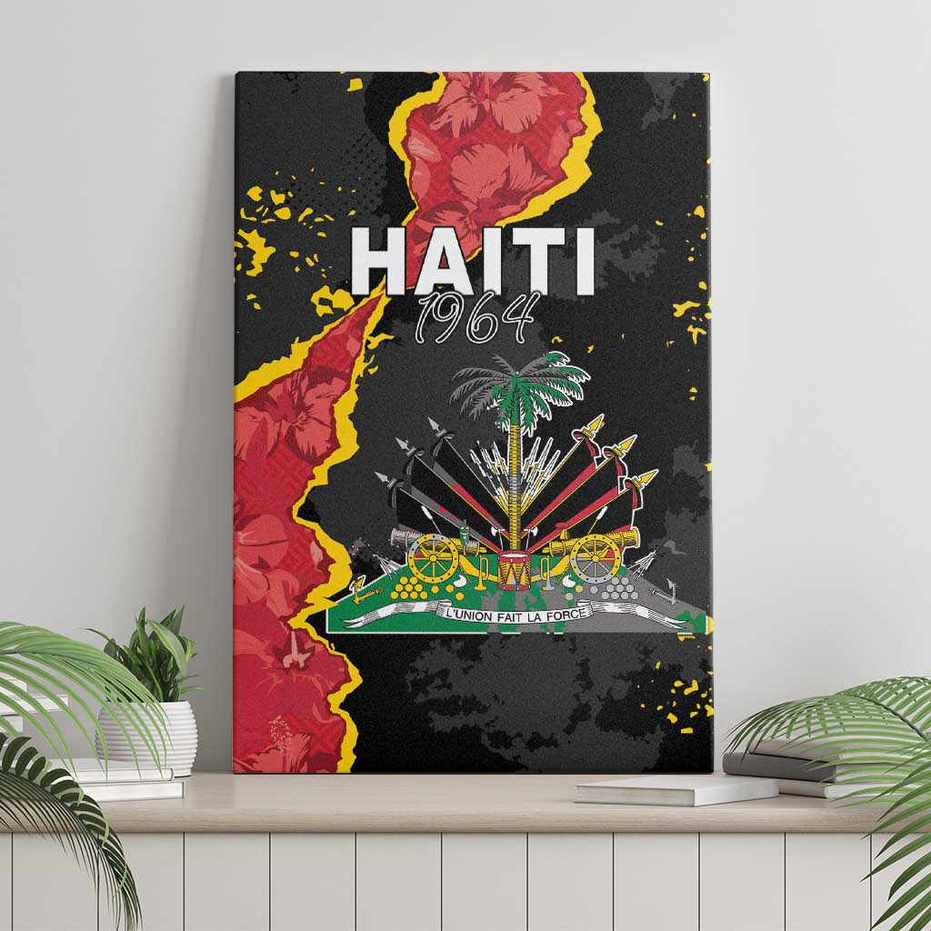 Haiti 1964 Canvas Wall Art Coat Of Arms Unique Style - African Pride