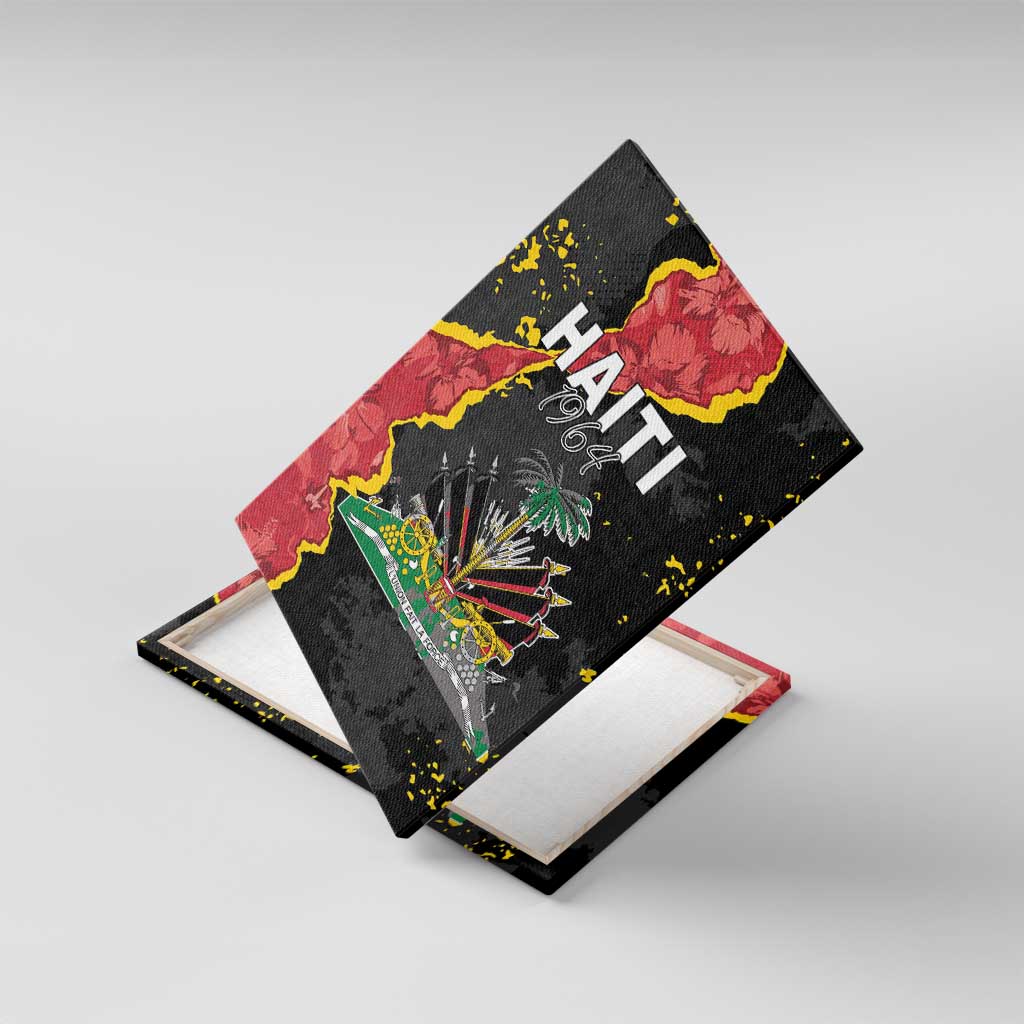 Haiti 1964 Canvas Wall Art Coat Of Arms Unique Style - African Pride