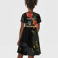 Personalised Haiti 1964 Kid Short Sleeve Dress Coat Of Arms Unique Style - African Pride
