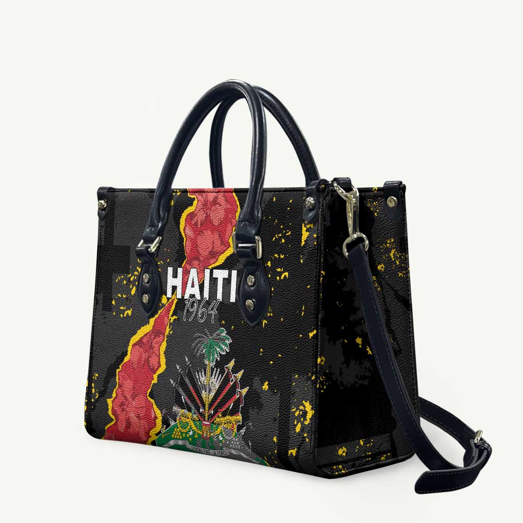 Haiti 1964 Leather Bag Coat Of Arms Unique Style