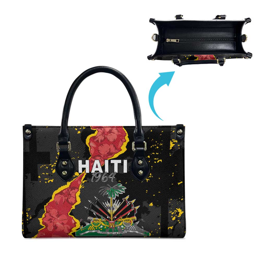 Haiti 1964 Leather Bag Coat Of Arms Unique Style