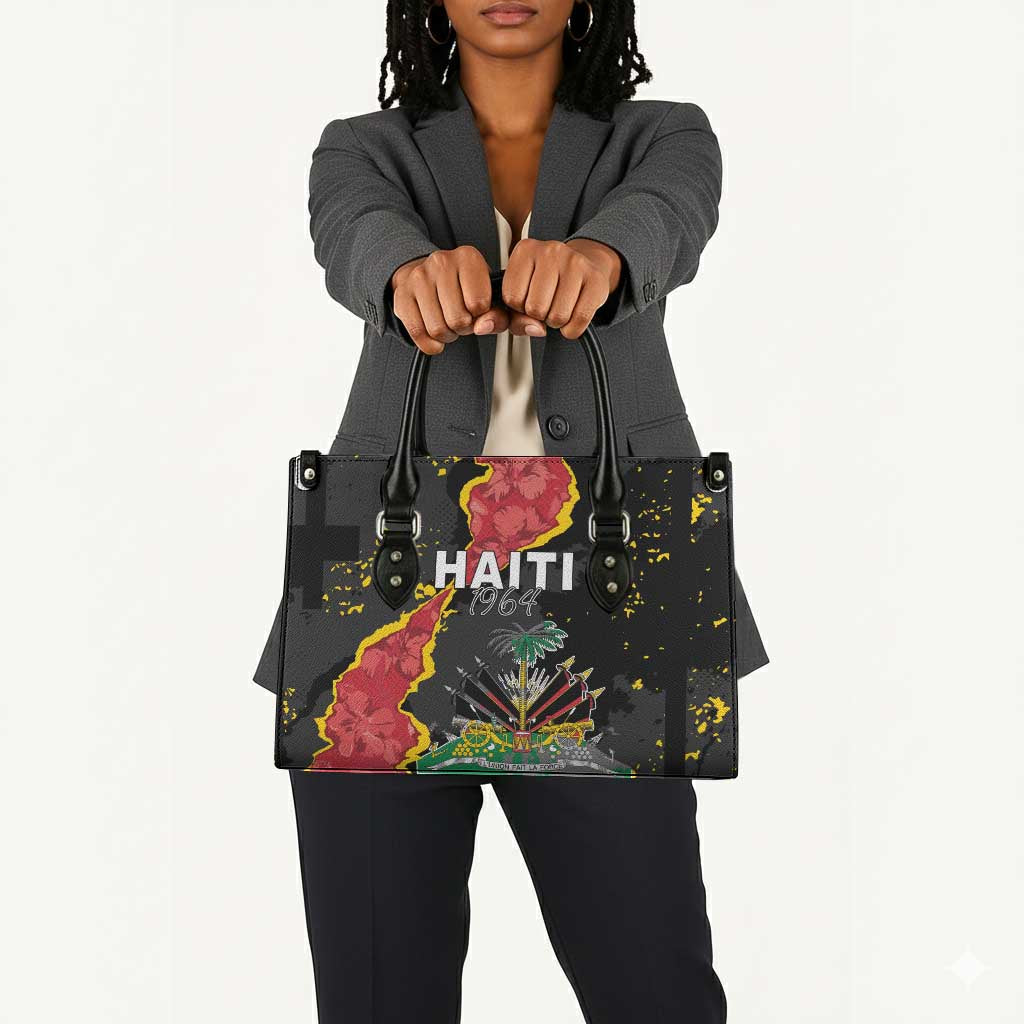 Haiti 1964 Leather Bag Coat Of Arms Unique Style