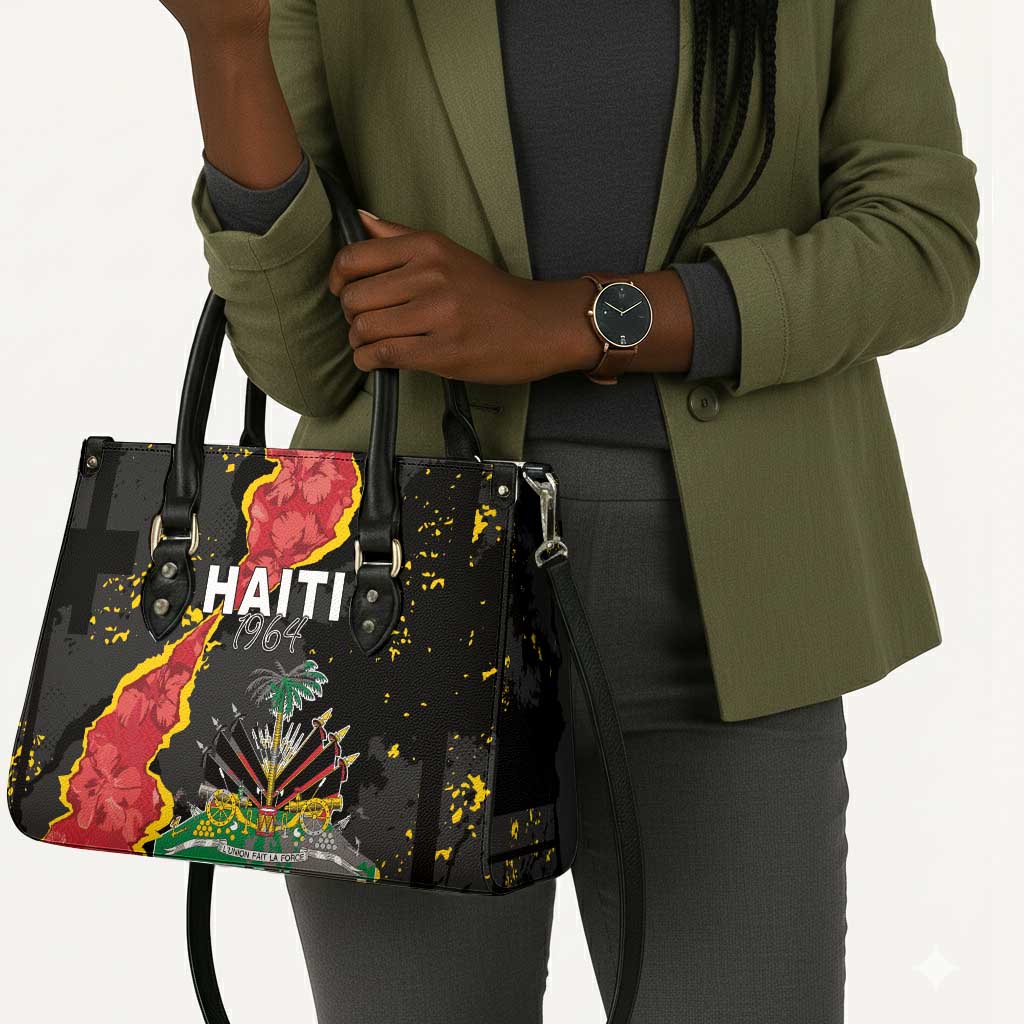 Haiti 1964 Leather Bag Coat Of Arms Unique Style
