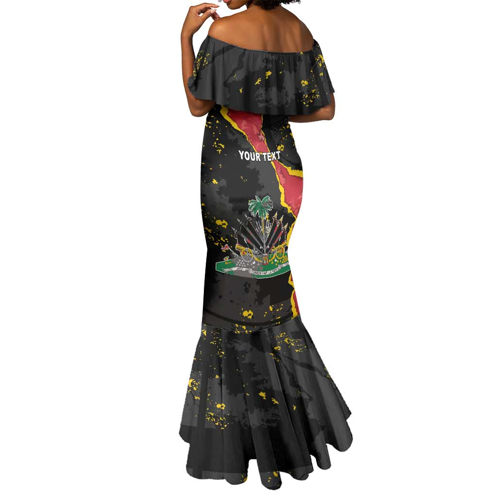 Personalised Haiti 1964 Mermaid Dress Coat Of Arms Unique Style - African Pride