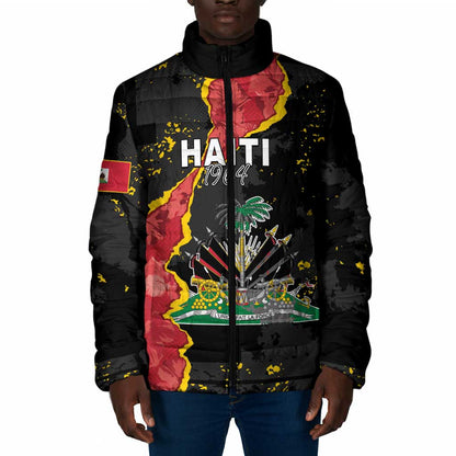 Personalised Haiti 1964 Padded Jacket Coat Of Arms Unique Style