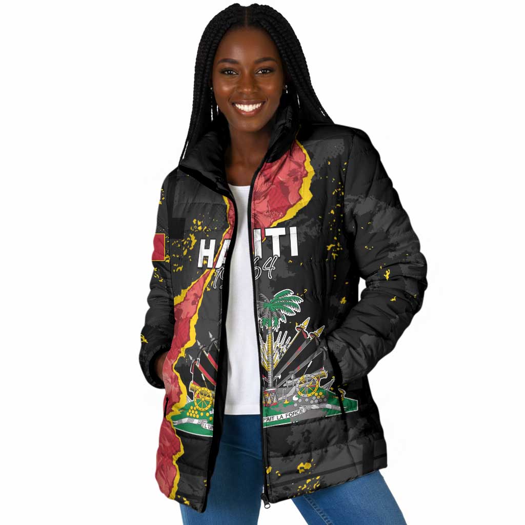 Personalised Haiti 1964 Padded Jacket Coat Of Arms Unique Style