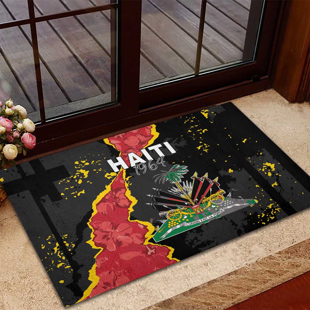 Haiti 1964 Rubber Doormat Coat Of Arms Unique Style - African Pride