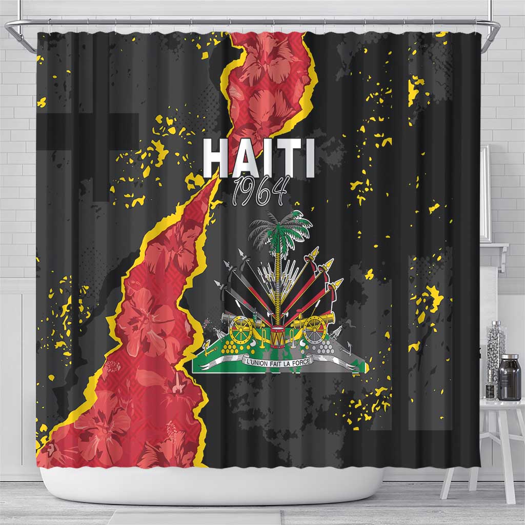 Haiti 1964 Shower Curtain Coat Of Arms Unique Style - African Pride