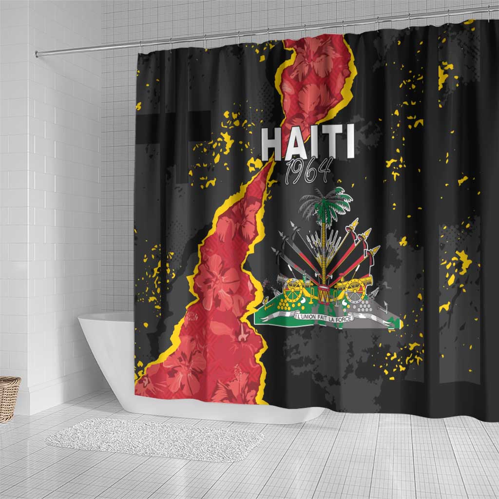 Haiti 1964 Shower Curtain Coat Of Arms Unique Style - African Pride