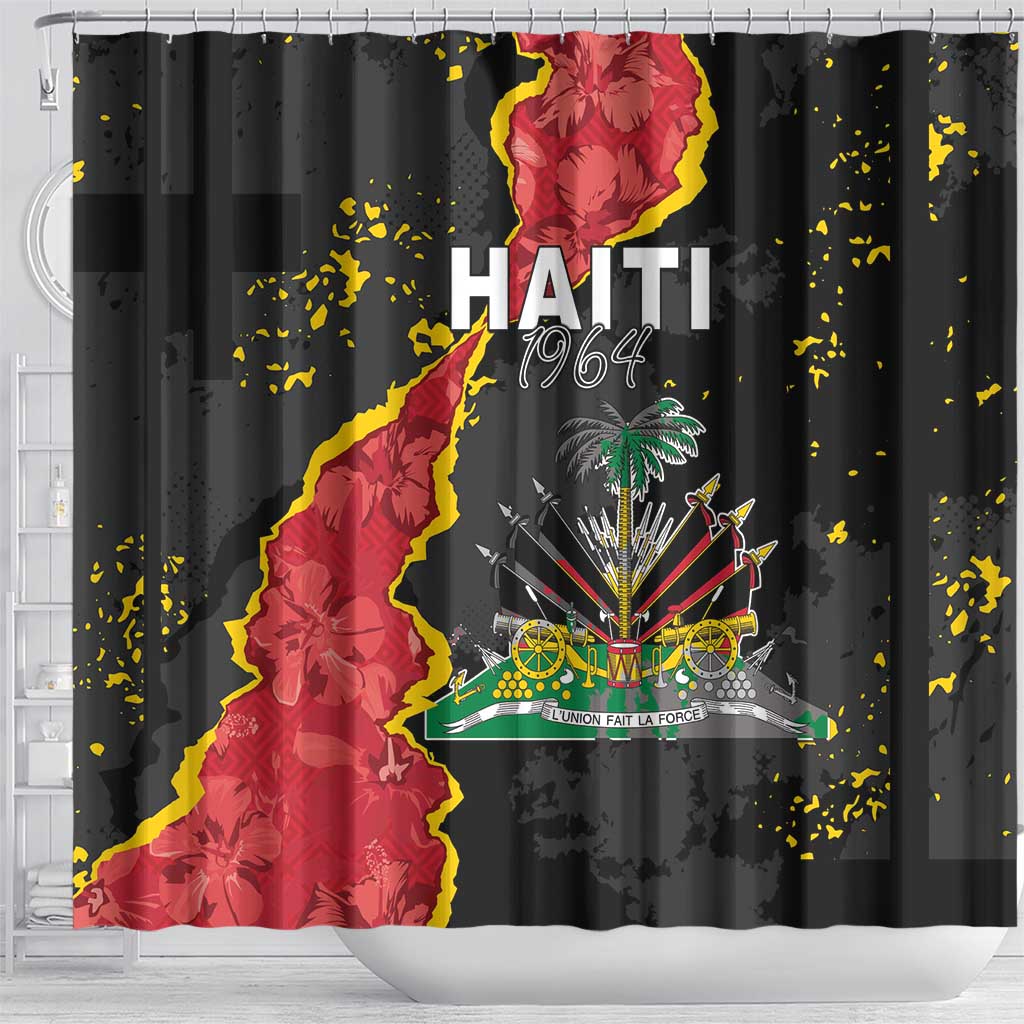Haiti 1964 Shower Curtain Coat Of Arms Unique Style - African Pride